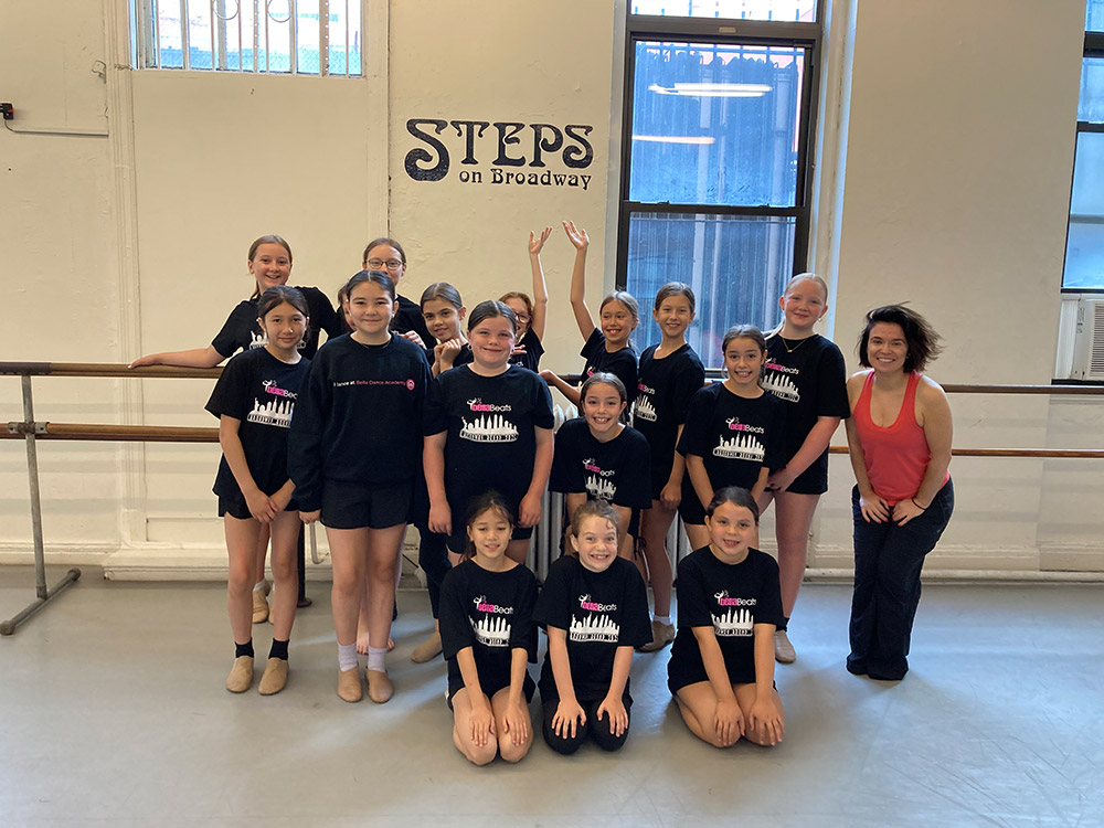 group dance class visit from Bella Dance Academy with Rebecca Frazier 7/24/25