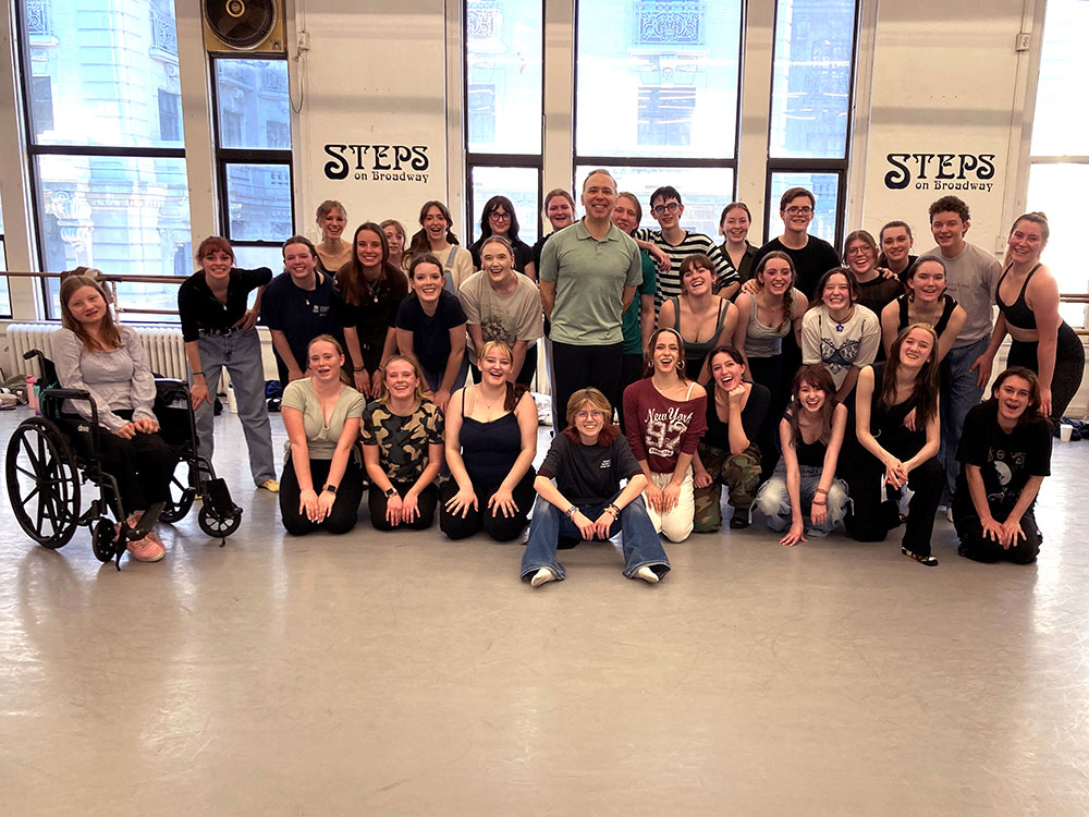 Group dance class visit with Educational Destinations-Arvada West High School with Andrew Black 3/18/25