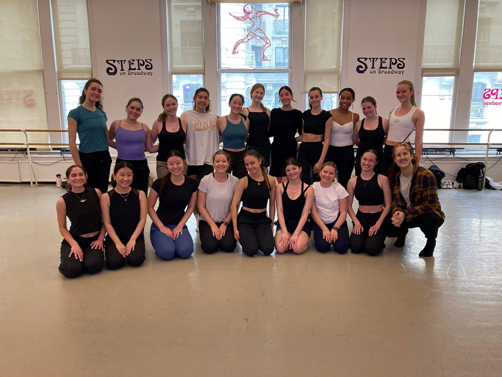 Group dance class visit with Georgetown University Dance Company with Clinton Edward 3/30/25