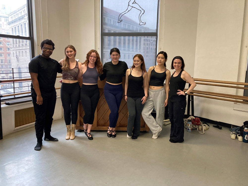 Group dance class visit with New York University with Rebecca Frazier 3/30/25
