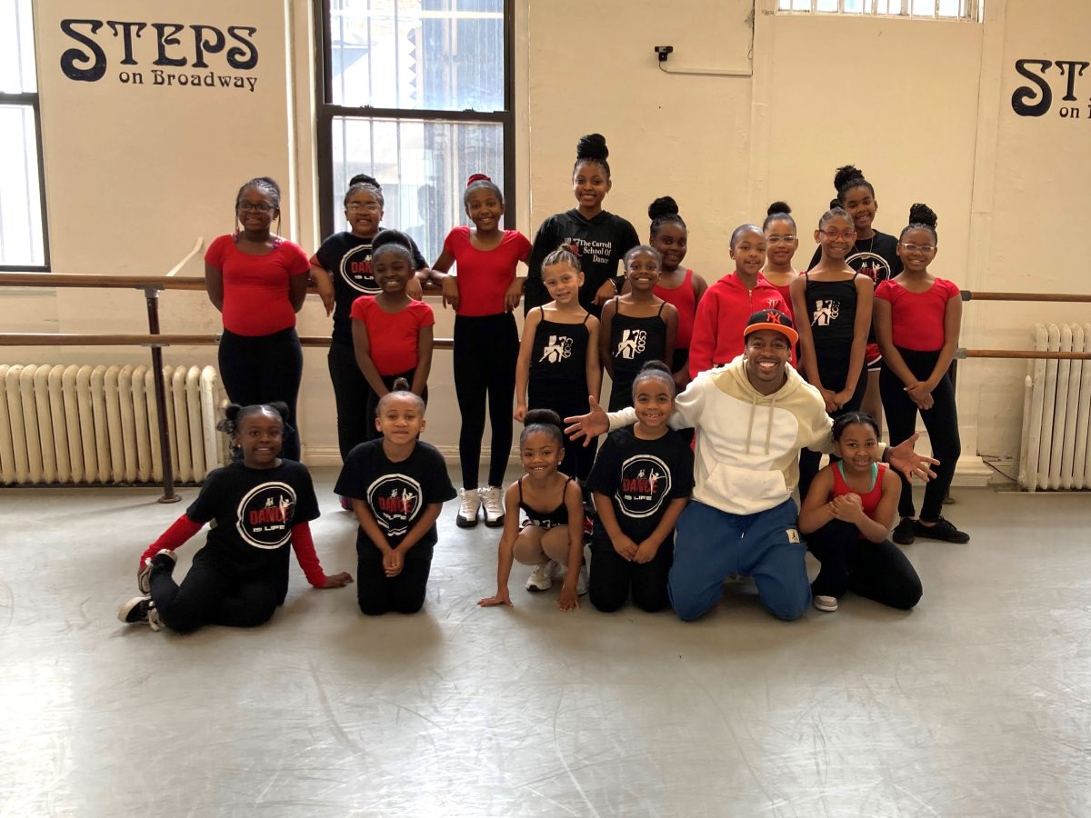 group dance class visit from The Carroll School of Dance with Robert Taylor Jr. 5/2/24